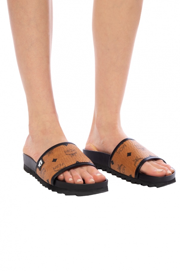 mcm tan slides